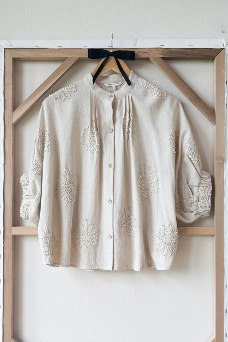 Emerson Fry Mandarin Collar Top - Organic Cotton