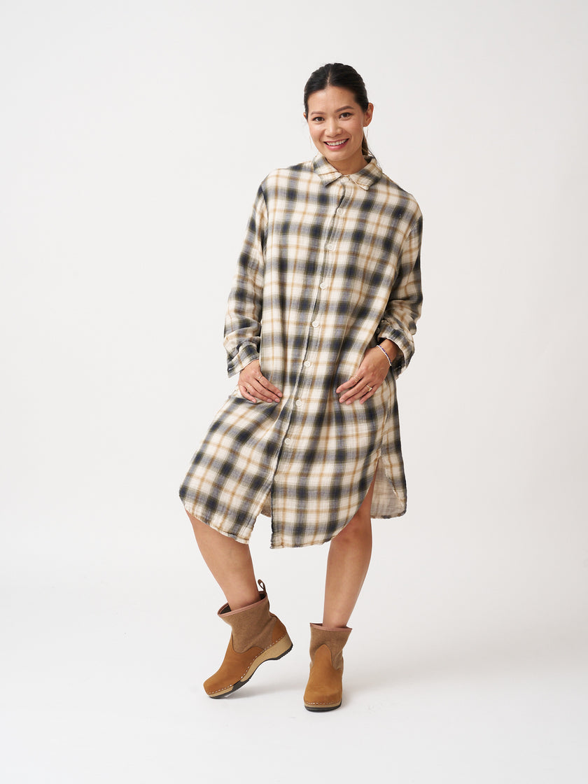 CP Shades Harper Dress - Double Cotton Gauze Plaid