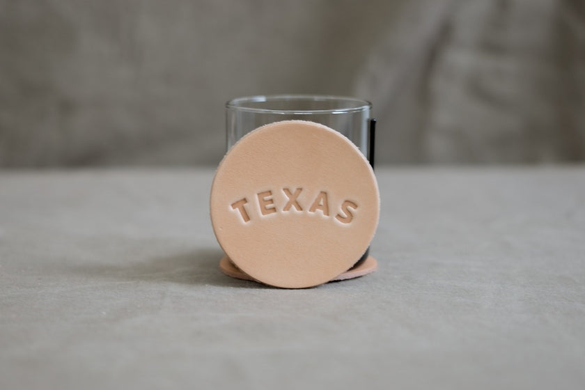 Manready Mercantile Hand Stamped Texas Coasters - Set of 4