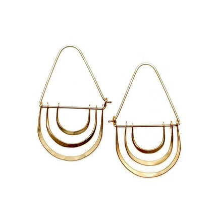 Carolyn Keys Handmade Jewelry - Triple Arc Hoops in 14k Gold Fill