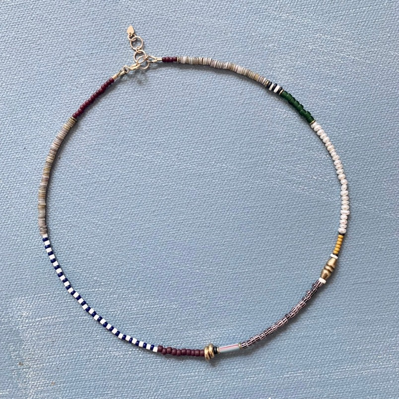 Alice Rise Little Pearl Mixed Media Necklace