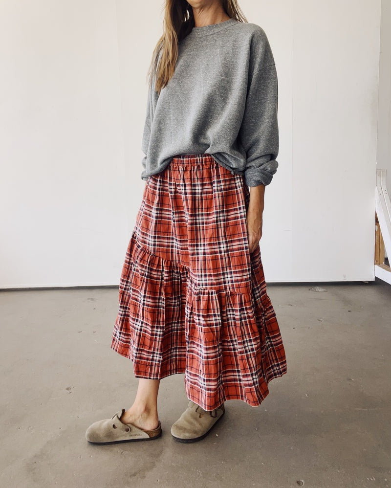 Hey Gang The Ranch Skirt - Red Plaid
