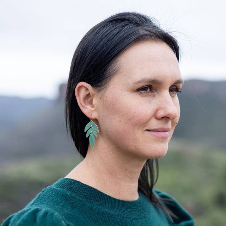 Carolyn Keys Handmade Jewelry - Palmita Earrings - Lapis