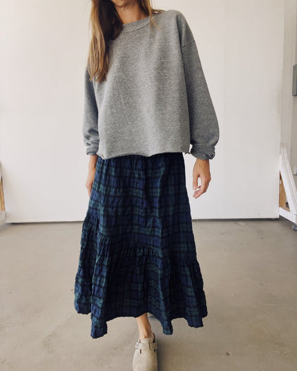 Hey Gang The Ranch Skirt - Green Plaid