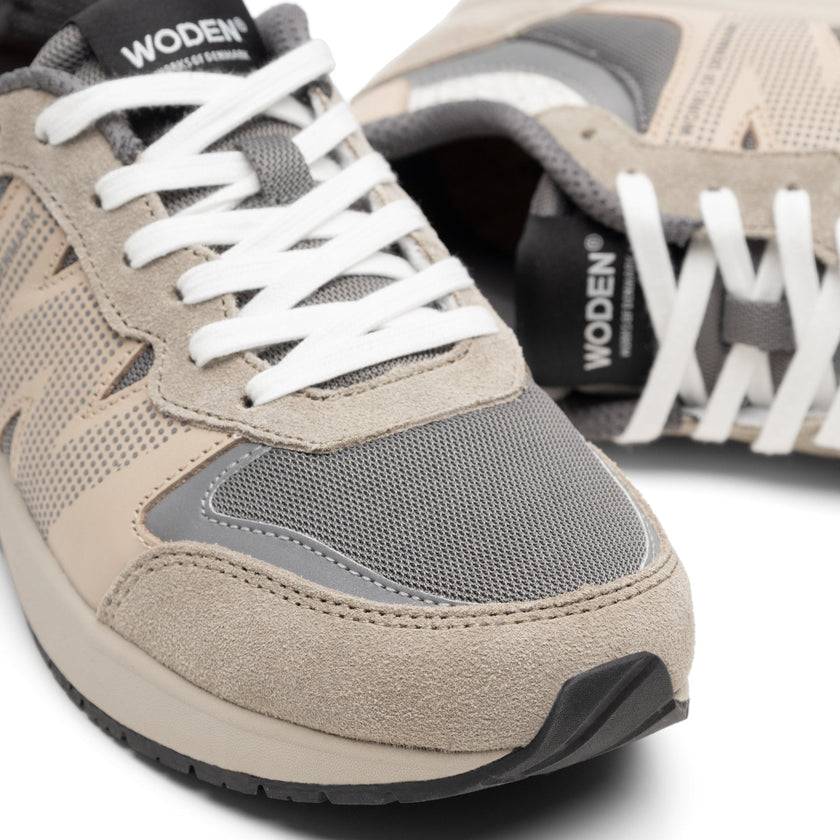 Woden Rigmor Reflective Sneaker - Silver Mink