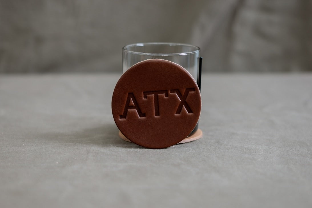 Manready Mercantile Hand Stamped Texas Coasters - Set of 4