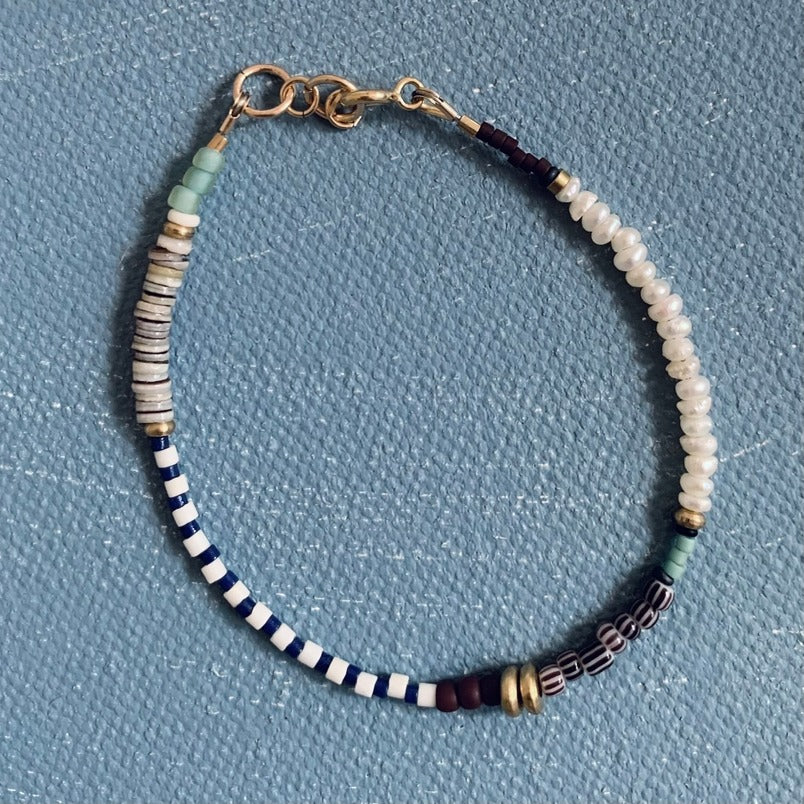 Alice Rise Pearl Mixed Media Bracelet