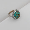 Carolyn Keys Handmade Jewelry - Lumi Ring #17 - Mcguinnes Turquoise - Size 8