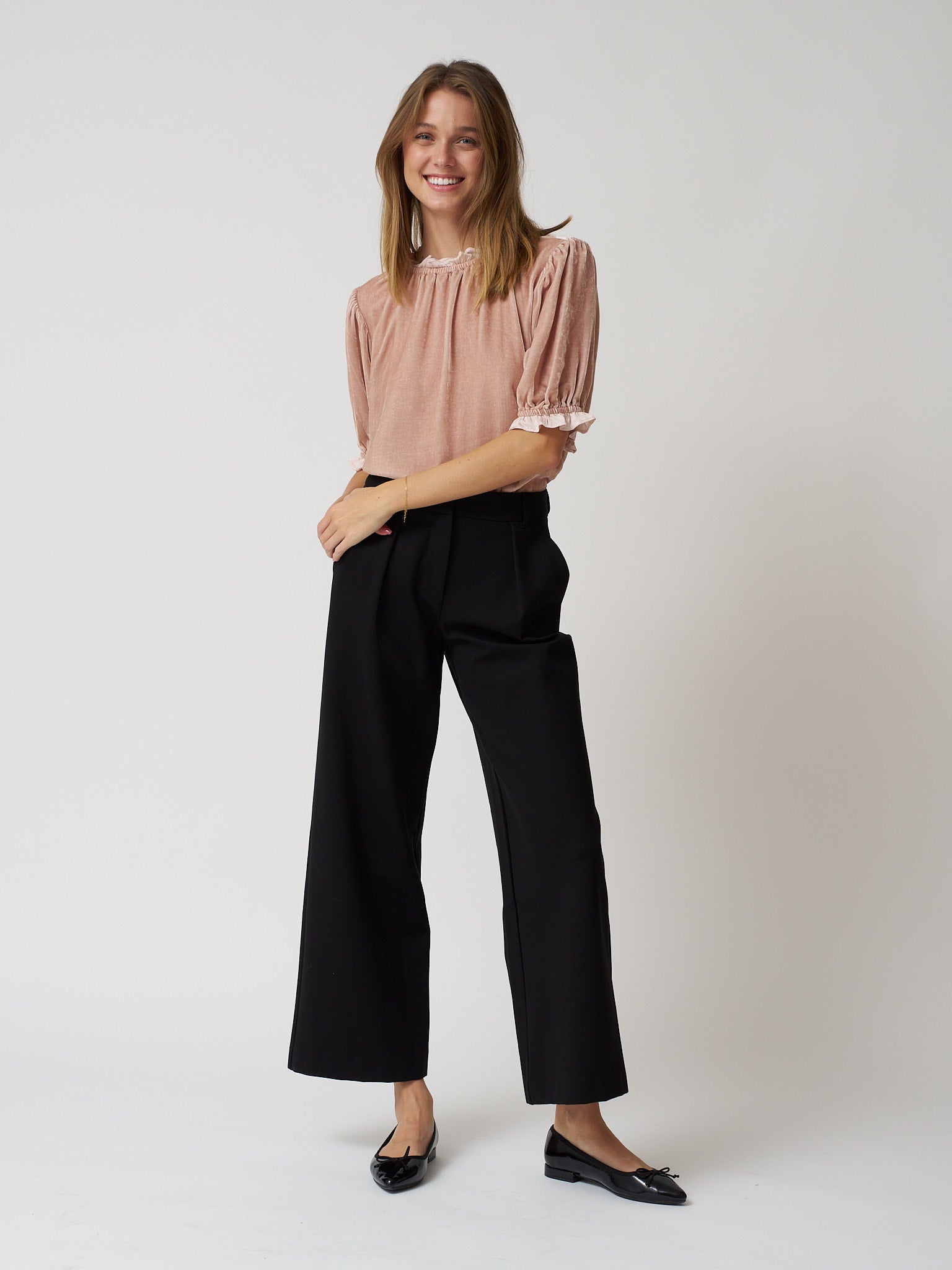 Velvet by G&S Val Silk-Velvet Top - Camellia - Size S