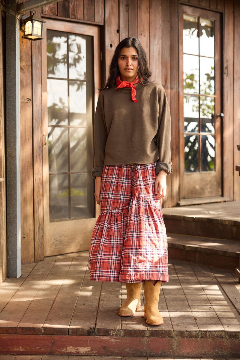 Hey Gang The Ranch Skirt - Red Plaid