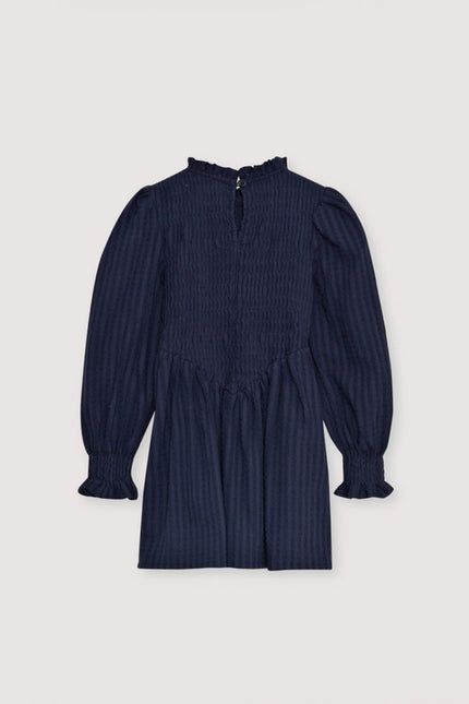 The New Society Smocked Bodice Dress in Infinite Navy