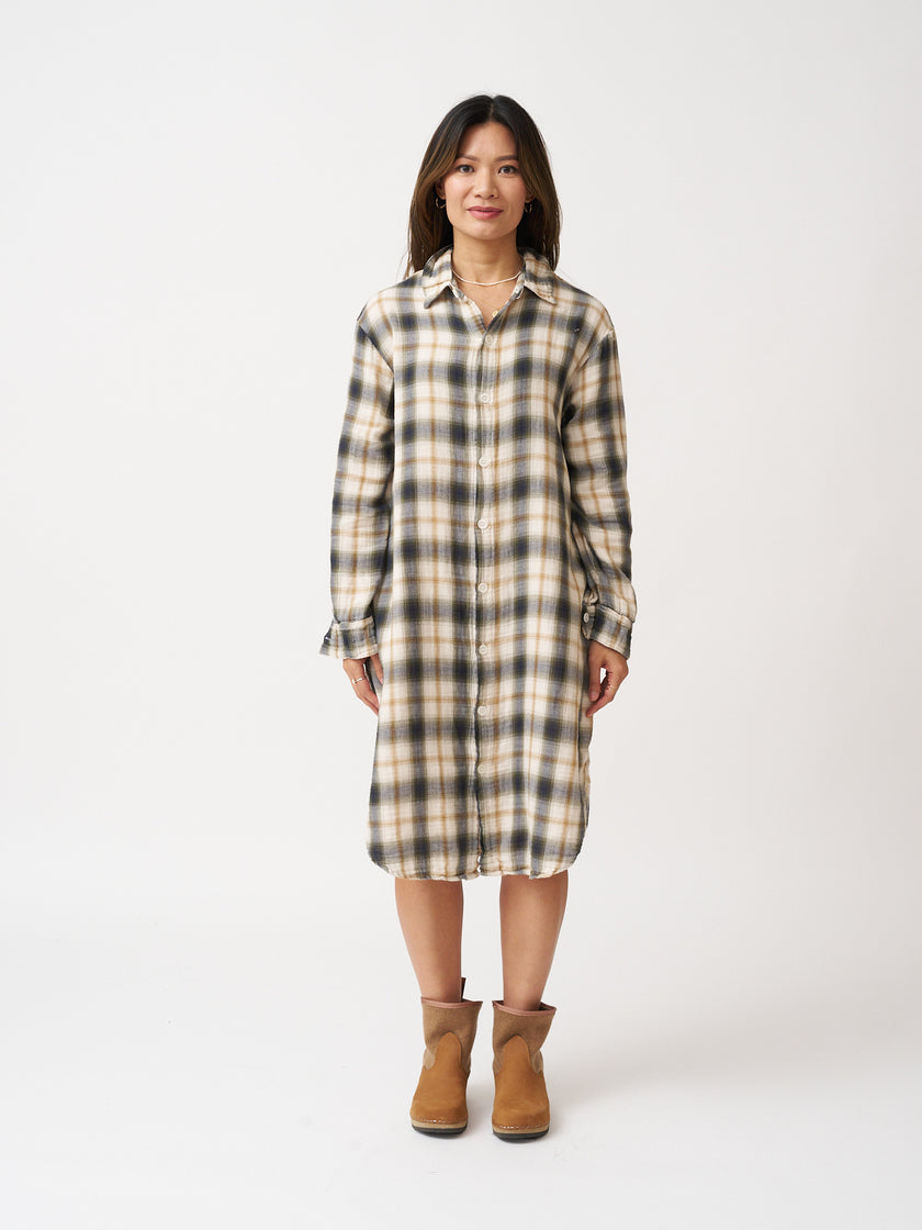 CP Shades Harper Dress - Double Cotton Gauze Plaid