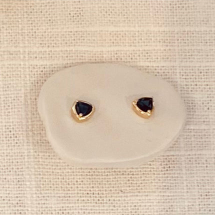 Kathryn Bentley Blue Sapphire Trillion Studs