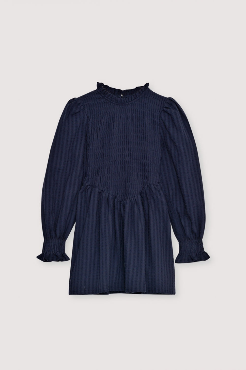 The New Society Smocked Bodice Dress in Infinite Navy