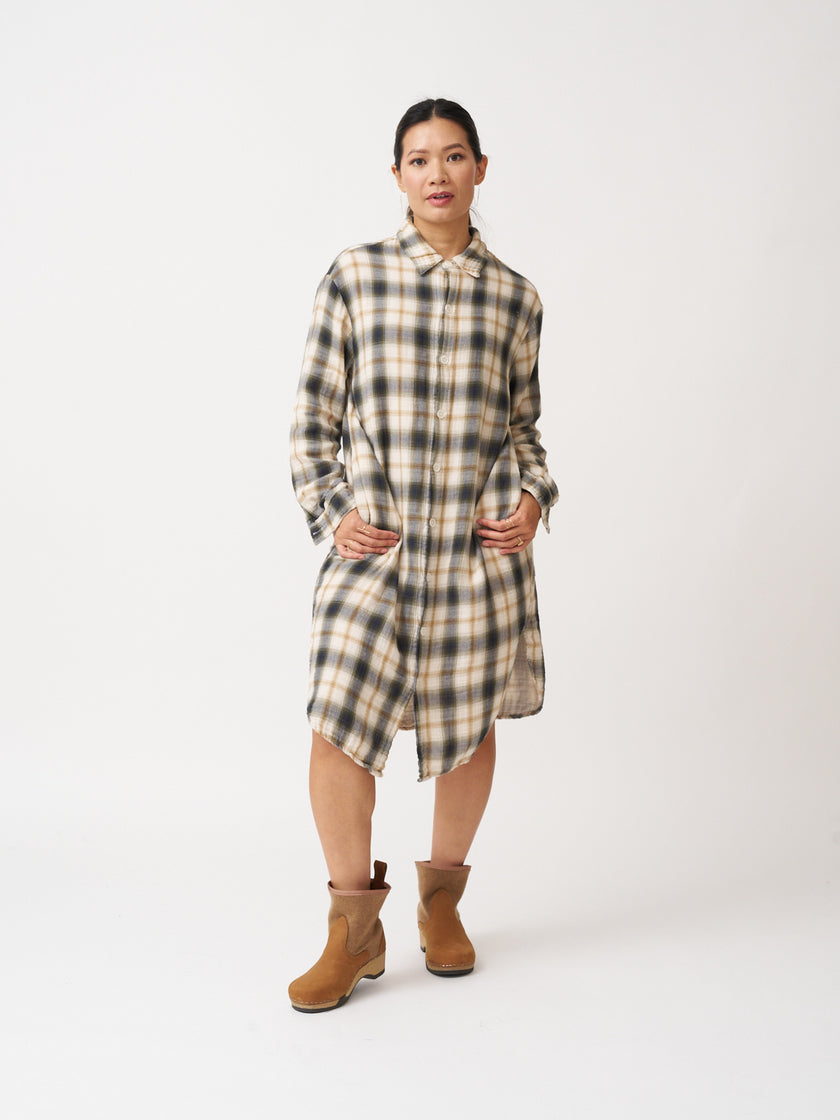 CP Shades Harper Dress - Double Cotton Gauze Plaid