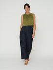 Louise Misha Suede Omolade Top in Moss