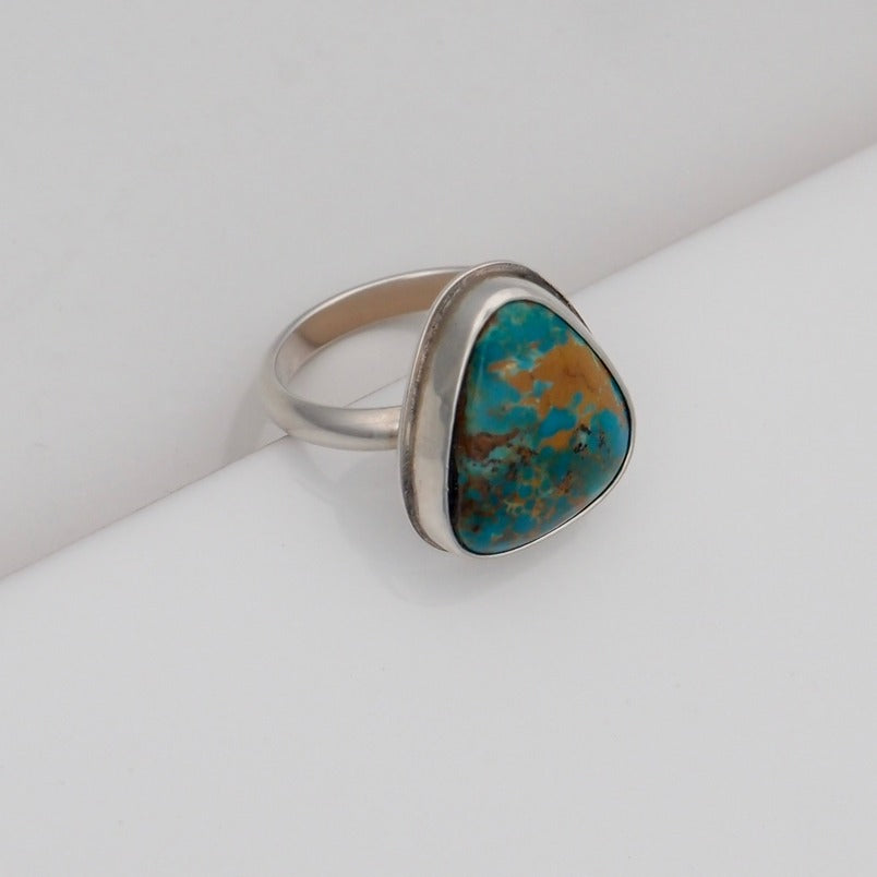 Carolyn Keys Handmade Jewelry - Lake Ring #46 - Turquoise Mountain - Size 6.5