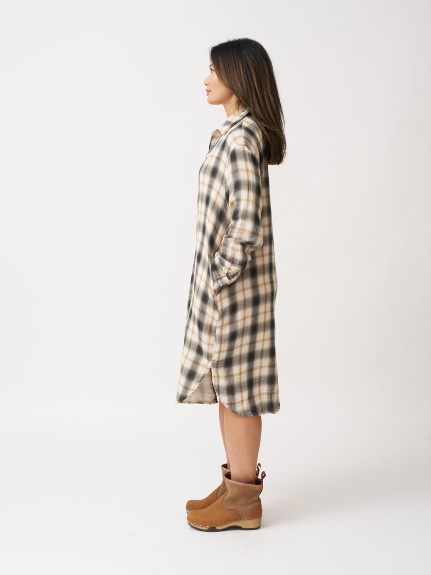 CP Shades Harper Dress - Double Cotton Gauze Plaid