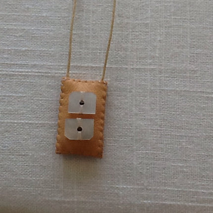 See Real Flowers Leather + Shell Necklace