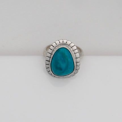 Carolyn Keys Handmade Jewelry - Lumi Ring #14 - Chrysocolla - Size 7