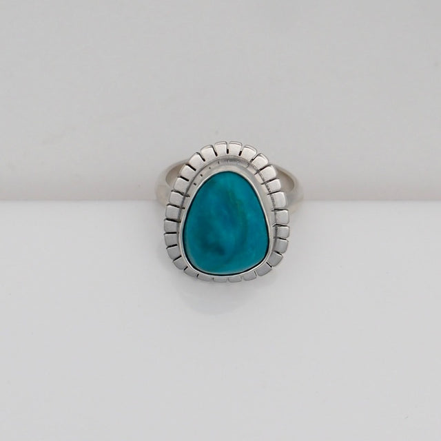 Carolyn Keys Handmade Jewelry - Lumi Ring #14 - Chrysocolla - Size 7