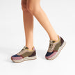 Woden Ronja Plateau Sneaker - Dark Algae Multi