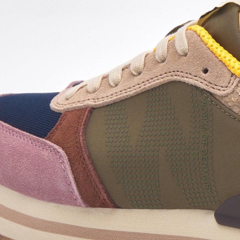 Woden Ronja Plateau Sneaker - Dark Algae Multi