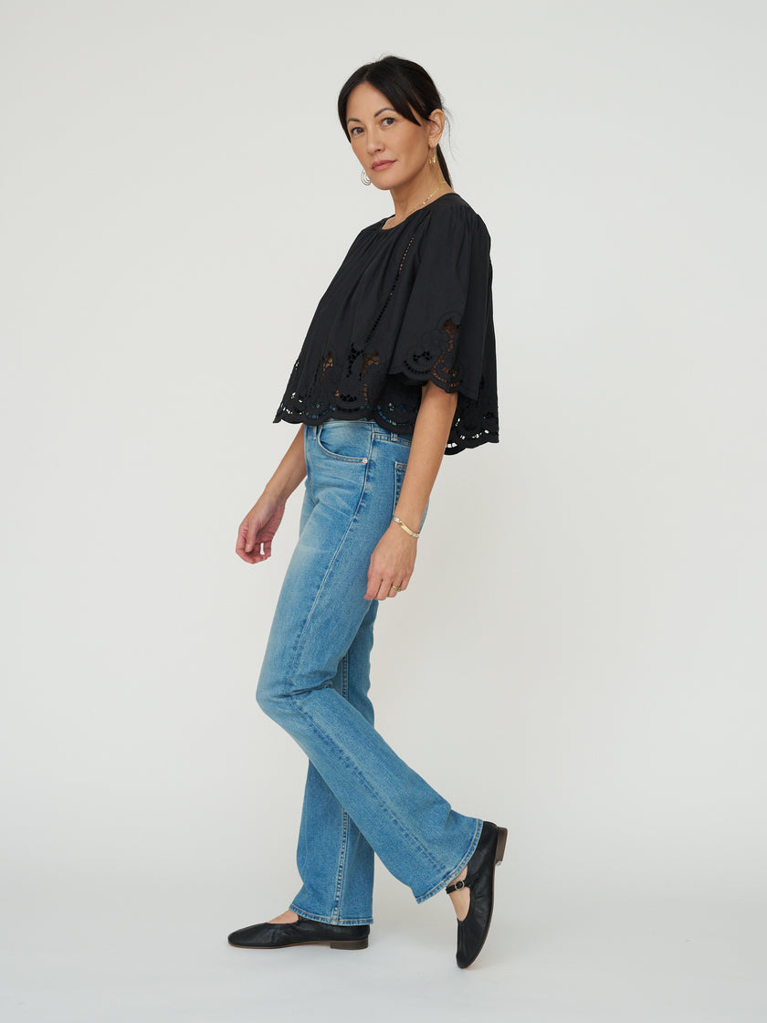 Louise Misha Cotton Louviana Top in Black