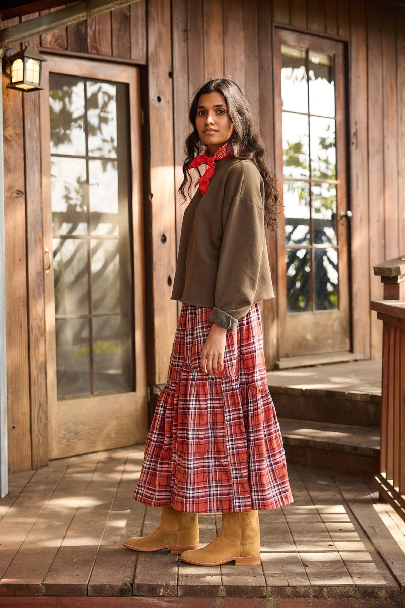 Hey Gang The Ranch Skirt - Red Plaid