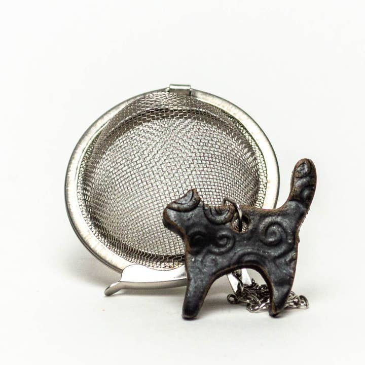 White Squirrel Clayworks Handmade Ceramic Charm Tea Infuser