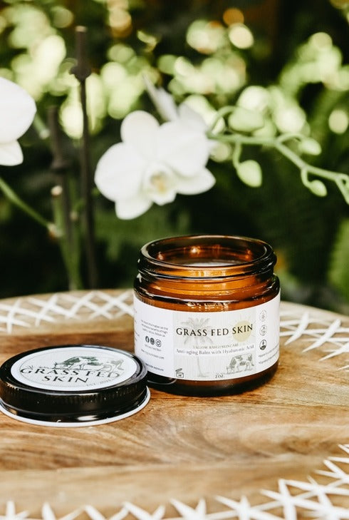 Grass Fed Skin Tallow Skincare - Anti-Aging Balm with Hyaluronic Acid