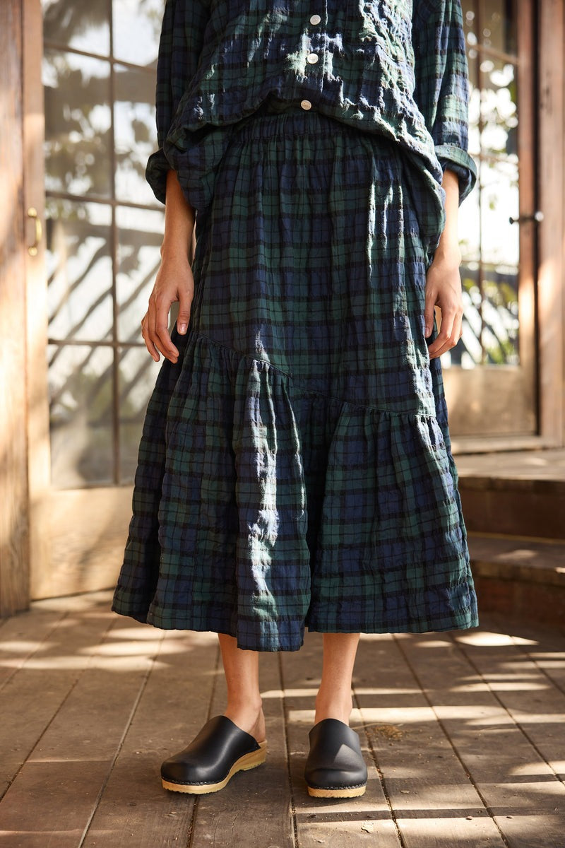 Hey Gang The Ranch Skirt - Green Plaid