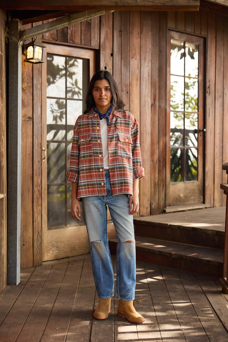 Hey Gang The Work Shirt - Rust Plaid