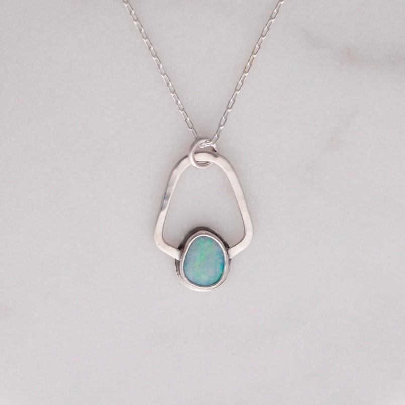 Carolyn Keys Handmade Jewelry - Pinza Necklace #2 - Boulder Opal