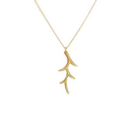 Carolyn Keys Handmade Jewelry - Branch Necklace in Brass