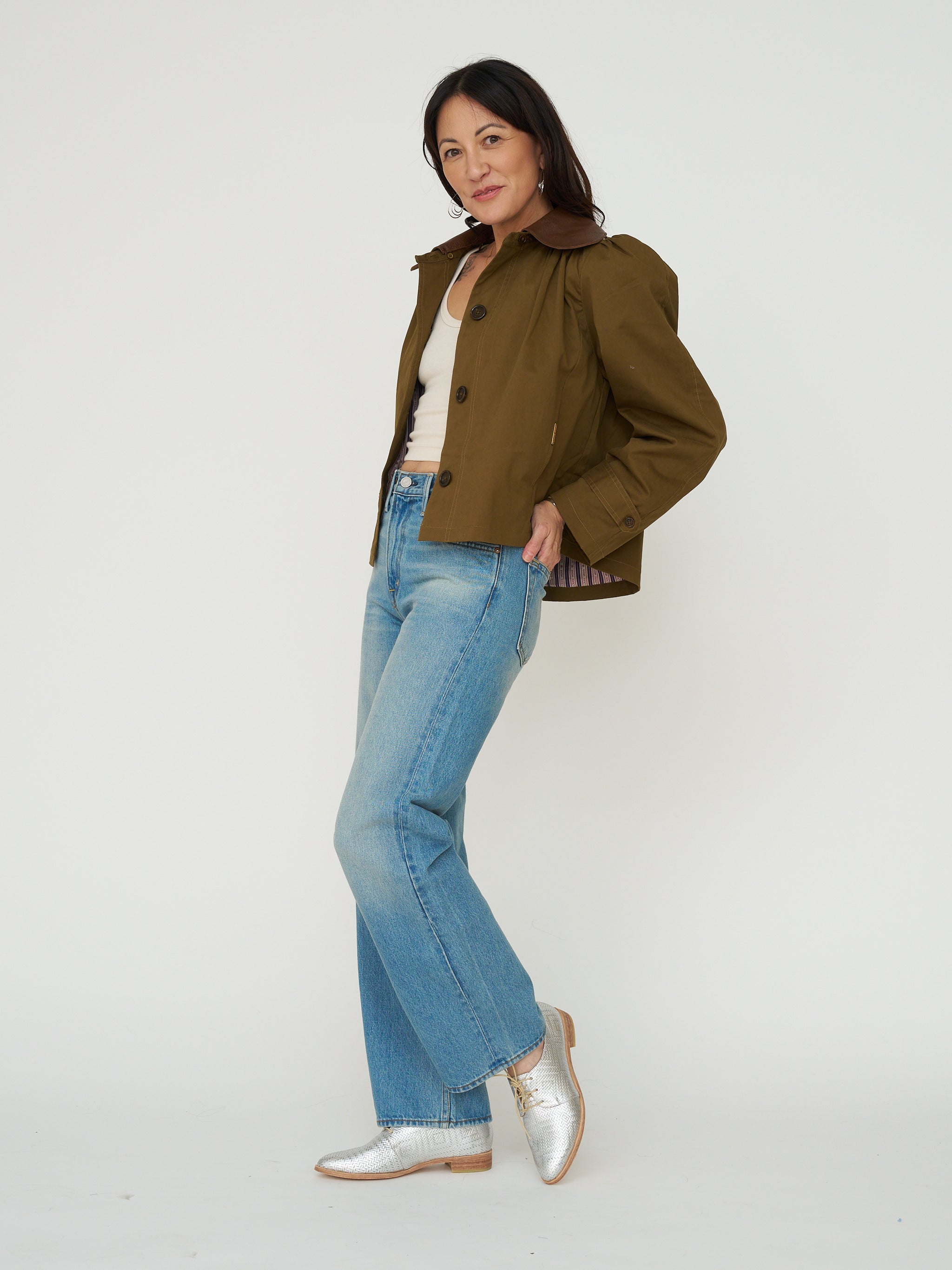Louise Misha Tekihanne Jacket in Khaki