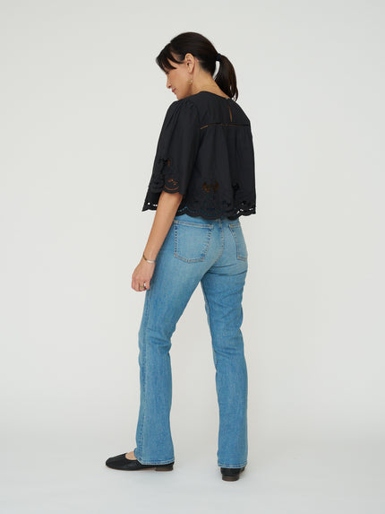 Louise Misha Cotton Louviana Top in Black