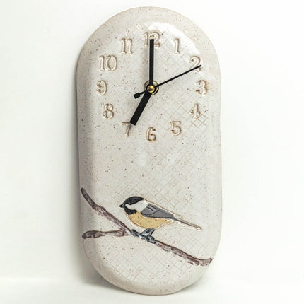 White Squirrel Clayworks Handmade Wall Clock