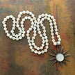 RFB 108 Moonstone Mala w/Sun Moonstone & Diamond Pendant