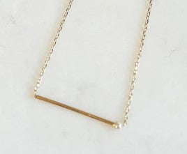 Gjenmi 14K Gold Matchstick Necklace 18