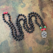 RFB 108 Black Tourmaline Mala with Dan Dodson Vintage Arrow Amulet