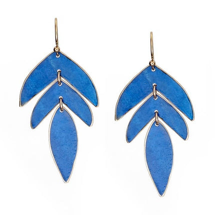 Carolyn Keys Handmade Jewelry - Palmita Earrings - Lapis