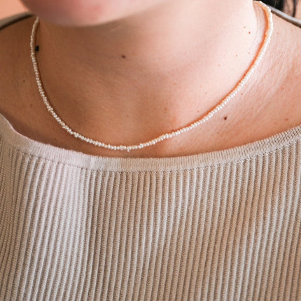 Gjenmi 14K Gold + Pearl Rice Necklace