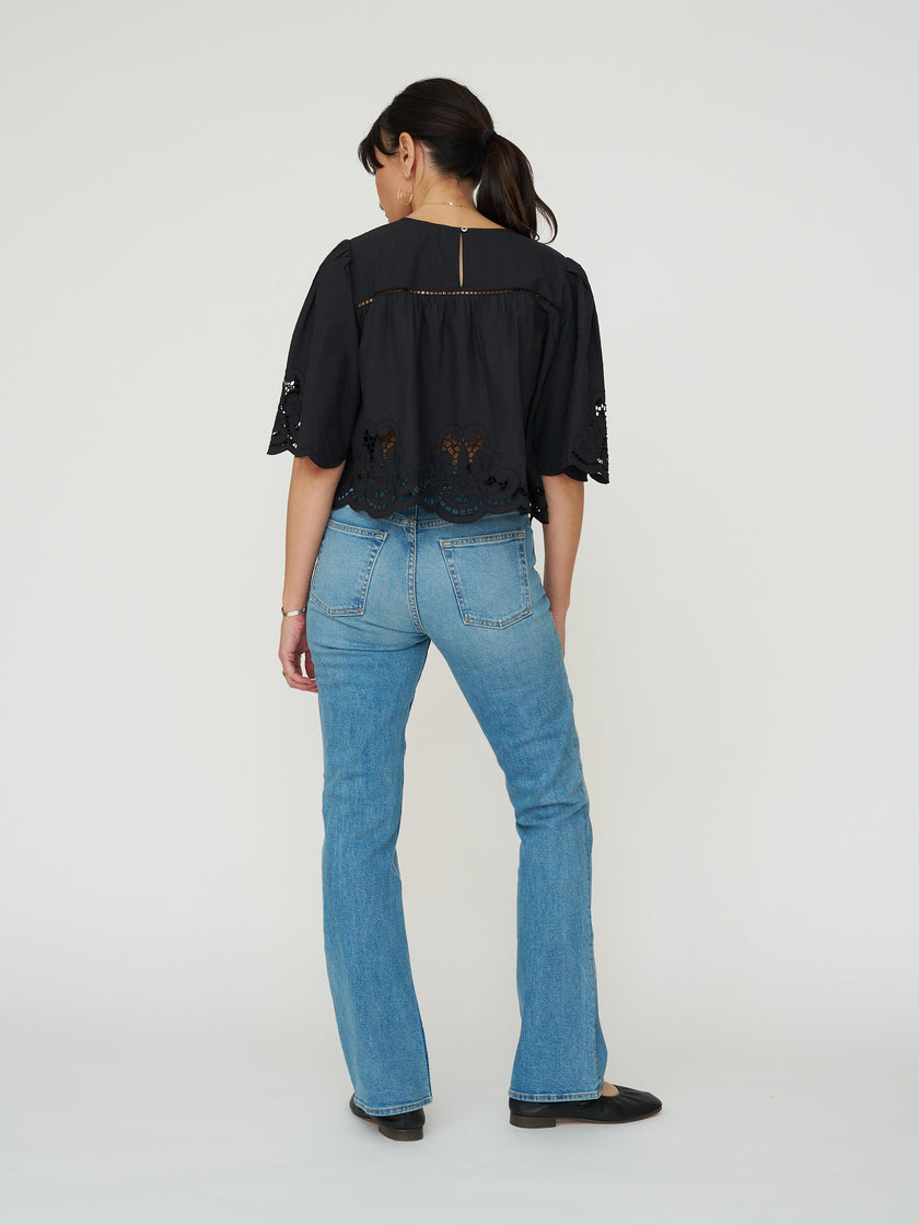 Louise Misha Cotton Louviana Top in Black