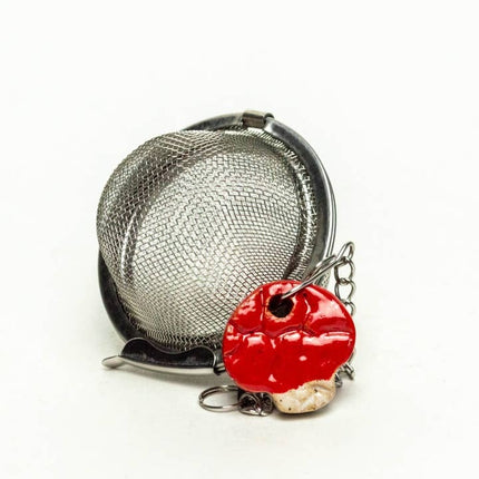 White Squirrel Clayworks Handmade Ceramic Charm Tea Infuser