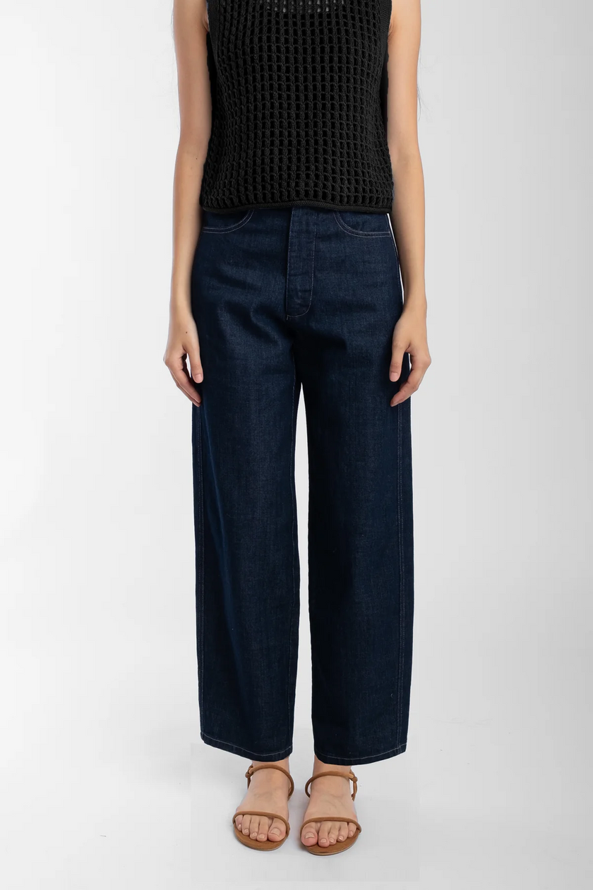 Micaela Greg Dark Indigo Panel Jean