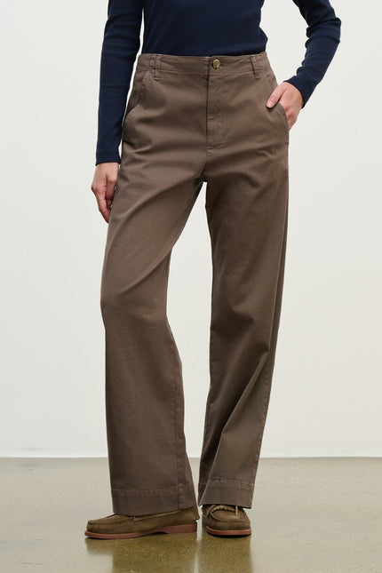 Velvet by Graham & Spencer Wide Leg Pant in Bark