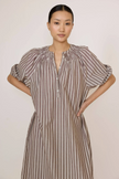Popover Dress in Acorn Stripe