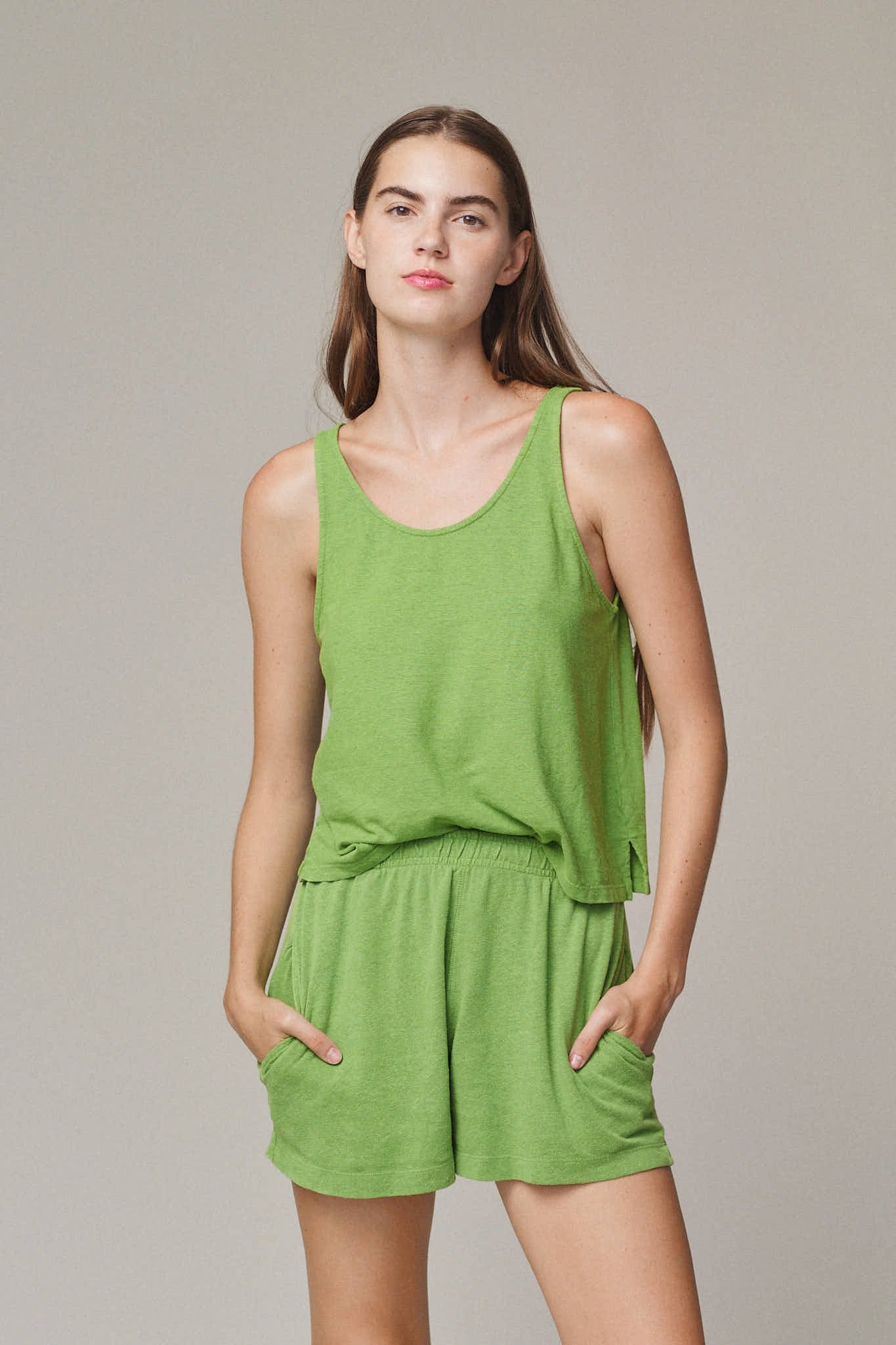 Jungmaven Cropped Tank - Seafoam Green