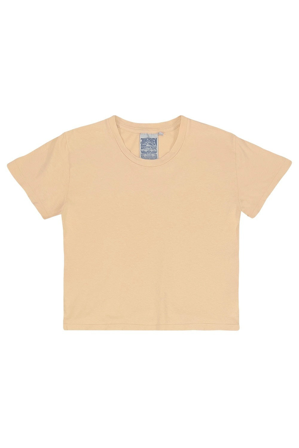 Jungmaven Cropped Ojai Tee - Oat Milk